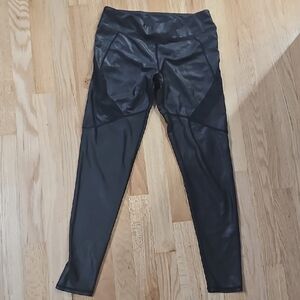 Black Faux Leather Leggings